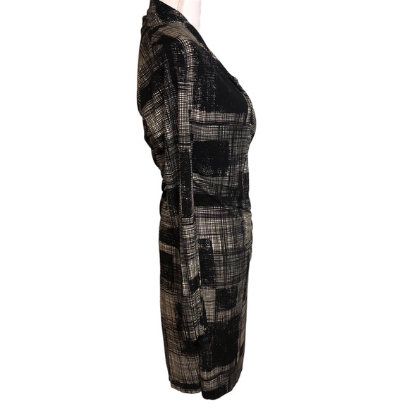 KamaliKulture Black & White Wrap Style Dress - Picture 2 of 6